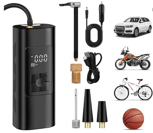 Portable Tire Inflator, Power Bank, & Flashlight