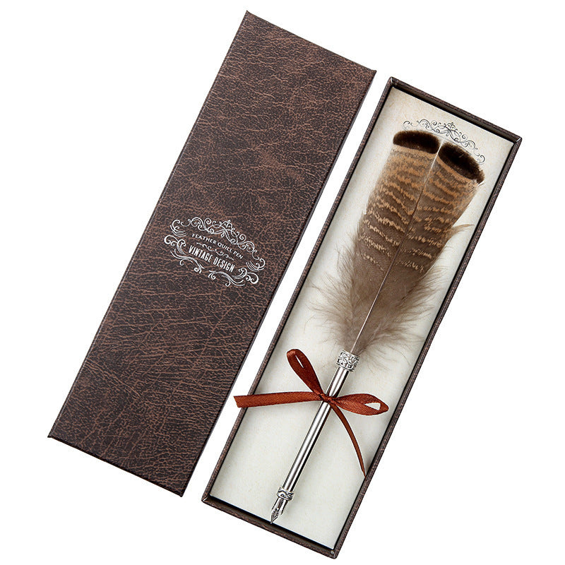 Retro Vintage Design Feather Quill Pen Set