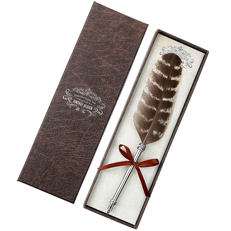 Retro Vintage Design Feather Quill Pen Set