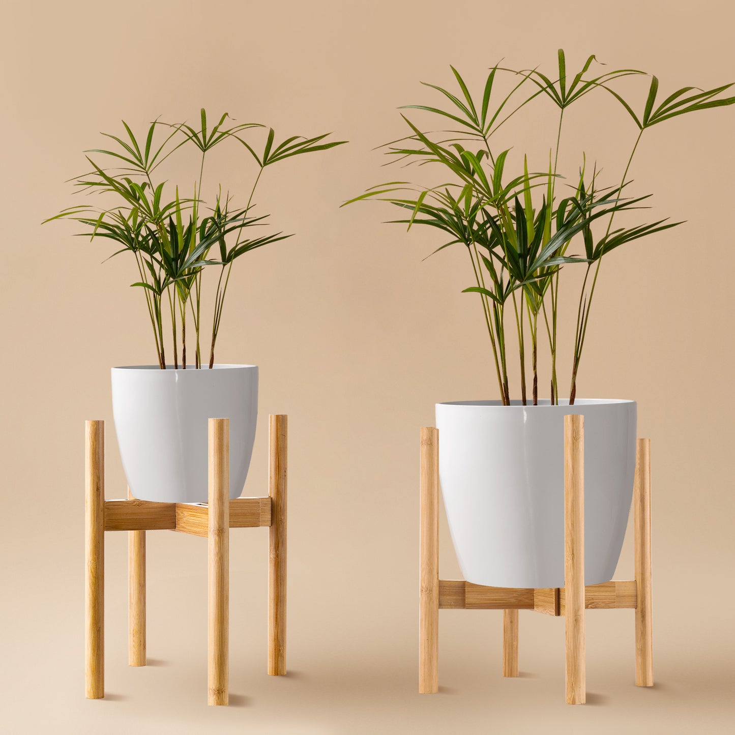 Indoor And Outdoor Balcony Bamboo Plant Stand