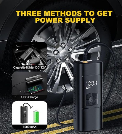 Portable Tire Inflator, Power Bank, & Flashlight