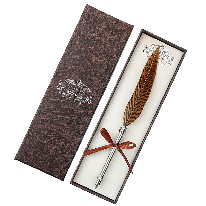 Retro Vintage Design Feather Quill Pen Set