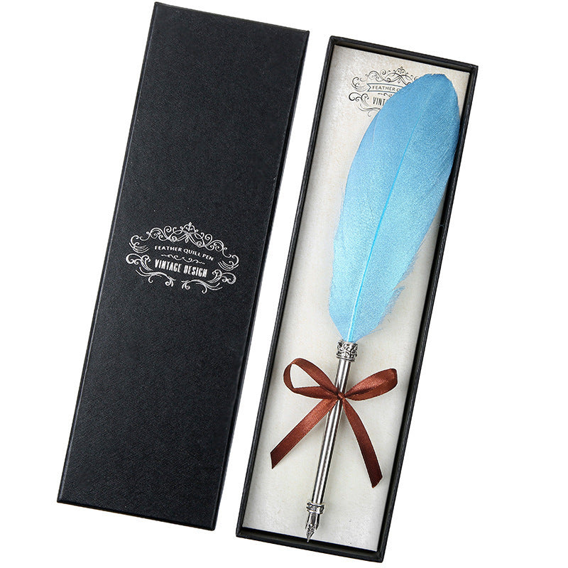 Retro Vintage Design Feather Quill Pen Set