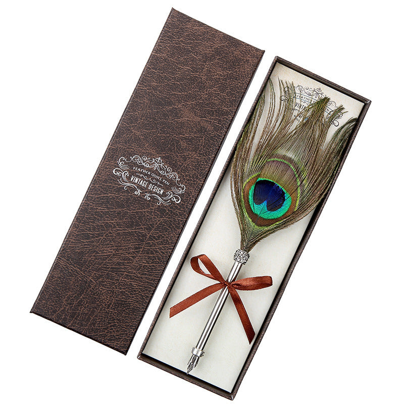 Retro Vintage Design Feather Quill Pen Set